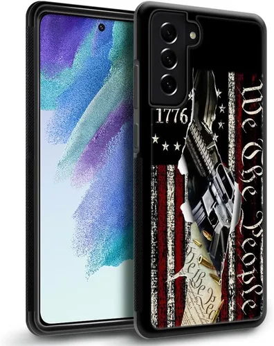 Miniatura 2 de DJSOK Funda compatible con Samsung Galaxy S22 Ultra, diseño con patrón de parachoques trasero, esquinas reforzadas contra arañazos, esquinas Bandera