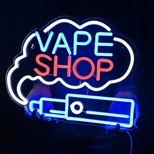 Miniatura 7 de Britrio VAPE Shop Letrero de neón para pared, decoración de humo, ventana de negocios, hogar, bar, oficina, dormitorio, cocina, cueva de hombre
