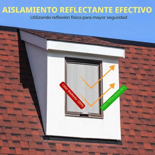 Miniatura 3 de Aislamiento de lámina reflectante, hoja de aislamiento de burbuja doble reflectante, protector de burbuja de lámina de aluminio, rollo de barrera