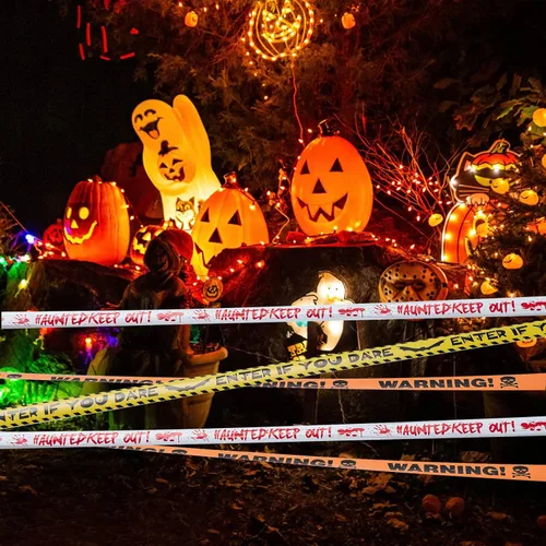 Miniatura 3 de Paquete de 3 cintas de terror de Halloween – Advertencia – Enter If You Dare – Haunted Keep Out, decoración de Halloween de 3 pulgadas x 90 pies