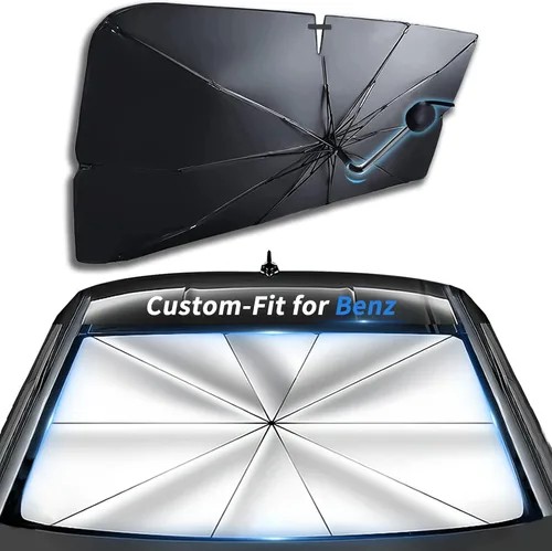 Miniatura 14 de Parasol a medida para el parabrisas de Porsche, parasol para automóvil con bloqueo UV y mango flexible de rotación de 360°, diseñado para accesorios