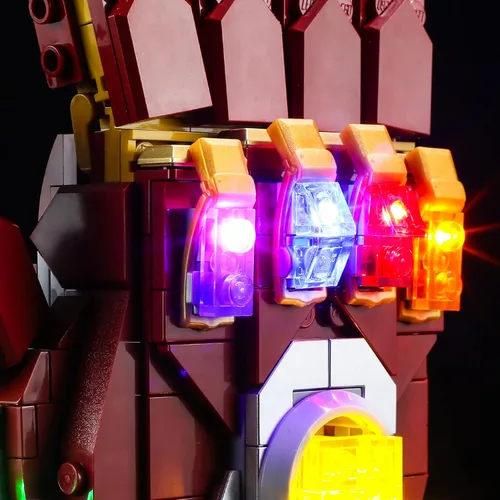 Miniatura 7 de BRIKSMAX Kit de iluminación LED para LEGO-76223 Nano Gauntlet – Compatible con el modelo de bloques de construcción Lego Marvel, no incluye el juego