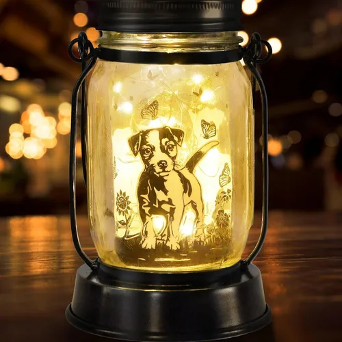Miniatura 36 de Farol solar de Chihuahua, regalo para mujeres, hombres, mamá, cumpleaños, amantes de perro Chihuahua, luz conmemorativa pérdida de mascotas