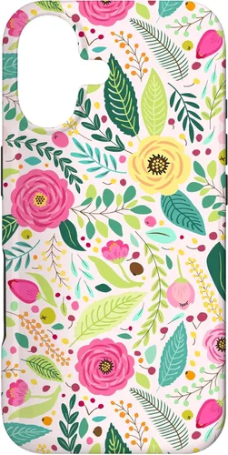 Spring Flower Modern Colorful Cute Garden Botanical Floral Case for iPhone 17