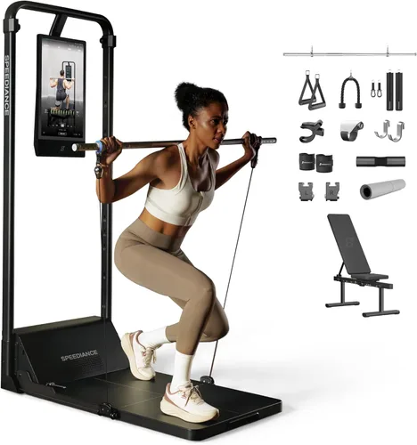 Speediance Gimnasio en casa, máquina Smith multifuncional inteligente alimentada por IA para entrenamiento de fuerza de cuerpo completo, equipo de