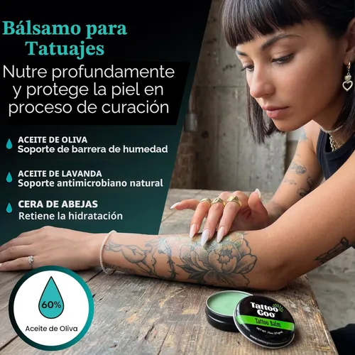 Miniatura 5 de Tattoo Goo El kit de cuidado posterior incluye jabón antimicrobiano, bálsamo y loción, cuidado del tatuaje para mejorar el color + curación rápida