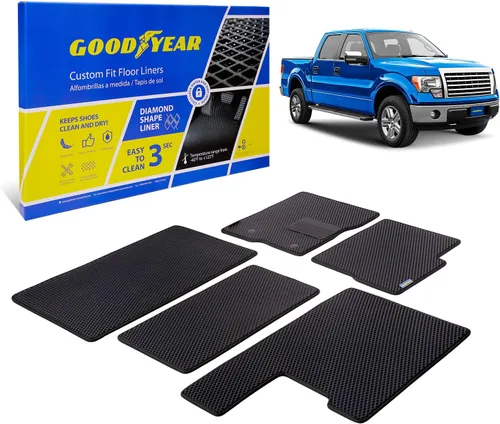 Miniatura 31 de Goodyear Alfombrillas de automóvil para todo tipo de clima, ajuste personalizado para Toyota 4Runner 10-12, juego de 5 piezas, revestimientos