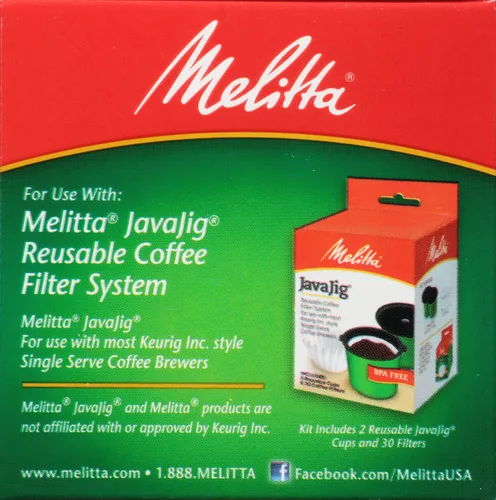 Miniatura 5 de Melitta JavaJig - Filtros de café de papel de una sola porción de repuesto, color blanco, 60
