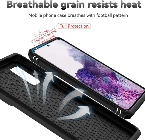 Miniatura 9 de Funda para Samsung Galaxy S20 con cubierta para lente de cámara, protector de pantalla HD, doble capa de grado militar, probada contra caídas