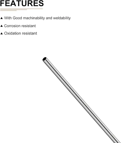 Miniatura 3 de DTGN Tubo de acero inoxidable 304 de 0.118 in x 0.008 in x 9.843 in (ODxWall TxL) - Paquete de 2 - Bueno para equipos de maquinaria - Tubería