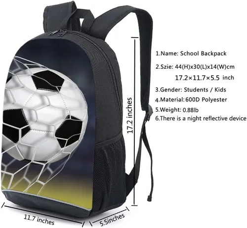 Miniatura 2 de Mochila adolescente, Universe Space TrendyMax Galaxy Pattern Mochila linda para la escuela, Football 1, Computadora portátil