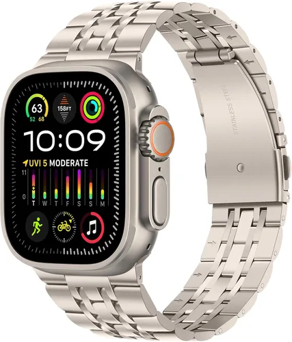 Miniatura 20 de Tasikar Correa compatible con Apple Watch Band de 1.654 pulgadas (Serie 11/10) 1.614 pulgadas, 1.575 pulgadas, 1.496 pulgadas, correa de metal