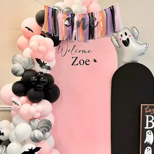 Miniatura 3 de Cartel espeluznante para silla alta de Halloween, suministros de decoración de fiesta de primer cumpleaños, guirnalda espeluznante con temática