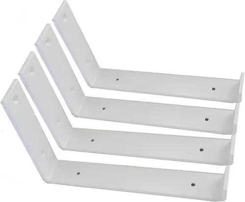 Miniatura 8 de Soportes de estante Paquete de 4 soportes flotantes resistentes de 6.0 pulgadas de largo x 4.0 pulgadas de alto x 1.5 pulgadas de ancho, estantes