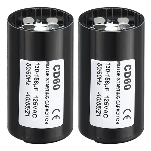 Miniatura 12 de PATIKIL Condensador de arranque del motor, 2 unidades 88-108uF/Mfd 125V 50/60Hz CD60 Condensador de funcionamiento para arranque de motor eléctrico