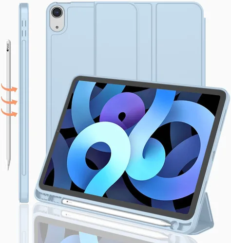 iMieet - Funda para iPad Air 11 Pulgadas M3 (2025) / M2 (2024) / iPad Air 5ª/4ª Generación 2022/2020 de 10.9 Pulgadas con Soporte para Lápiz, Azul