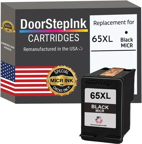 DoorStepInk Cartucho de tinta remanufacturado negro 65XL para HP 65XL - Compatible con DeskJet 2633/2655/3758/Envy 5055 - Alto rendimiento 1 paquete