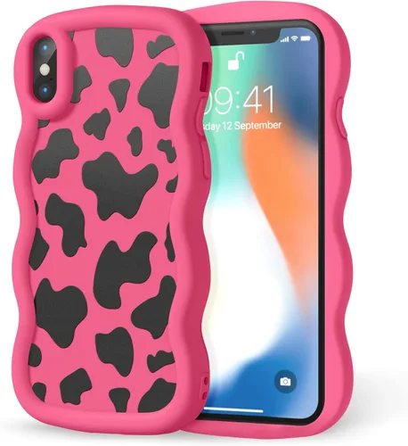 Miniatura 43 de Compatible con iPhone SE/8/7 Funda para Mujeres y Niñas, Marco Ondulado Rizado con Patrón Lindo, Estética Delgada Suave Silicona TPU Parachoques