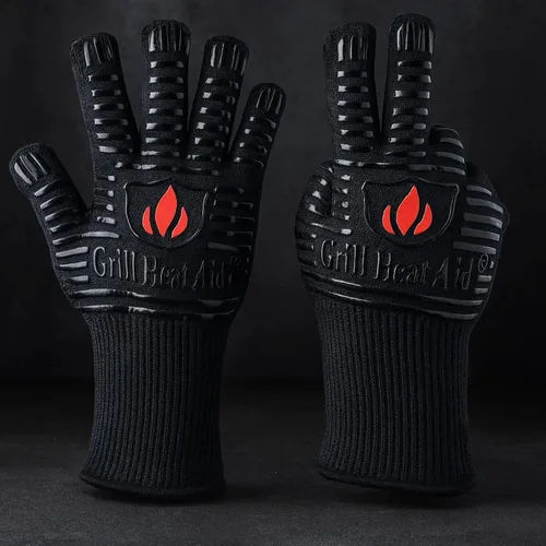 Miniatura 9 de Guantes de parrilla y barbacoa GRILL HEAT AID para asar y cocinar, Algodón