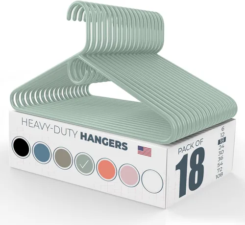 Miniatura 38 de Perchas de plástico resistentes hechas en Estados Unidos a granel, 20, 30, 50, 100 unidades disponibles, perchas de plástico fuertes, perchas