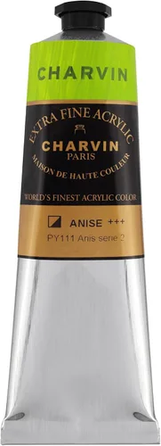 Miniatura 38 de Charvin Pintura acrílica profesional extrafina – verde absenta, tubo de 2.1 fl oz, pigmentos de triple fresado, resistente a la luz, pinturas