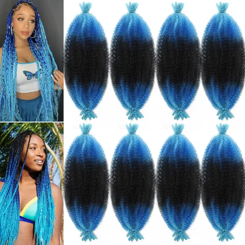 Miniatura 20 de Marley Twist - Cabello trenzado de 10 pulgadas, cabello trenzado preseparado y afro trenzado, 8 paquetes para rastas sintéticas desgastadas