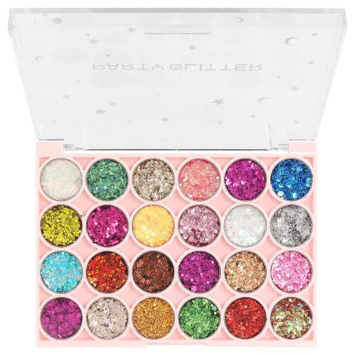 Miniatura 19 de evpct Paleta de maquillaje para sombras de ojos con brillo de camaleón verde bosque, purpurina metálica, efecto duocromático, multicromático