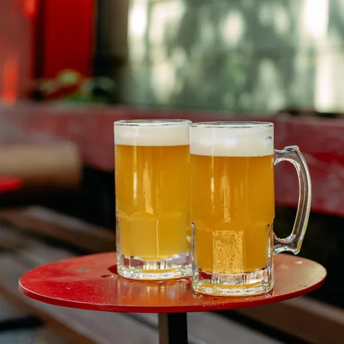 Miniatura 5 de Jarra de Cerveza de Vidrio con Asa – 34 onzas líquidas / 1L – Jarra de Cerveza Grande y Pesada para Cerveza de Raíz – Mejor Regalo para Hombres