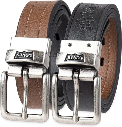 Miniatura 38 de Levi's Cinturón para niños grandes, cinturón reversible dos en uno informal apto para la escuela