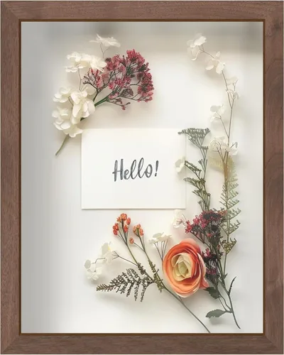Miniatura 80 de FrameWorks Marco de Caja de Sombra de Madera Negra de 8" x 8" – Vitrina con Parte Trasera de Fieltro Suave, Caja de Memoria con Vidrio Templado