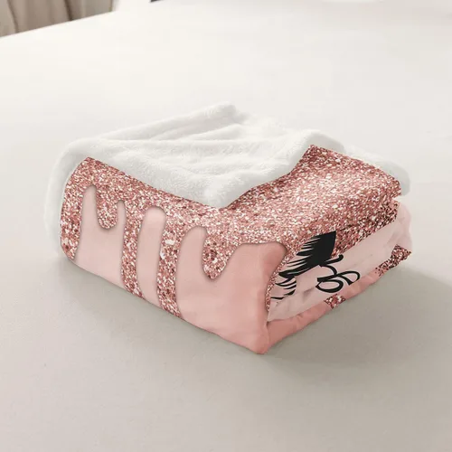Miniatura 7 de Erosebridal Manta de vellón de pestañas de 40 x 50 pulgadas, hermosa manta de maquillaje femenino para niñas y mujeres, decoración de dormitorio