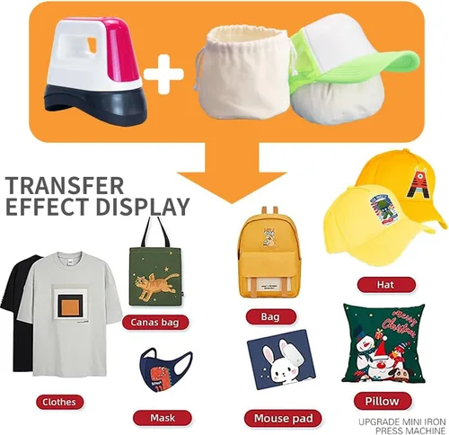 Miniatura 4 de Prensa de sombreros, prensa de calor para sombreros, mini prensa de calor, máquina de calor de prensa de sombreros para gorras, zapatos, sombreros