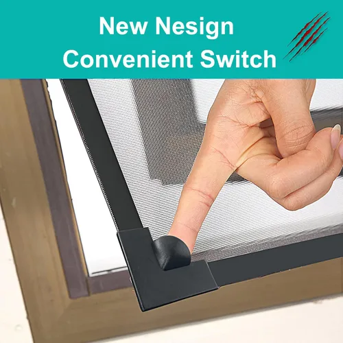Miniatura 7 de NeatiEase Pantalla magnética ajustable para ventana de 32 x 24 pulgadas, se adapta a cualquier tamaño de malla de fibra de vidrio con marco gris más