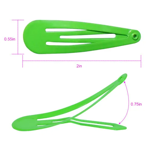 Miniatura 4 de JIARON 80 pinzas para el cabello, pasadores de metal antideslizantes de 2 pulgadas para niñas, niños, bebés y mujeres (20 colores)