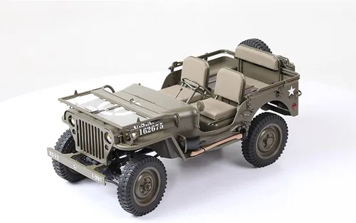 Miniatura 9 de Rochobby FMS 1/6 1941 MB Scaler RC mini Jeep RC Camión MB Scaler 4x4 Grado Hobby RC Rock Crawler con escobillas RC Camión Militar del Ejército
