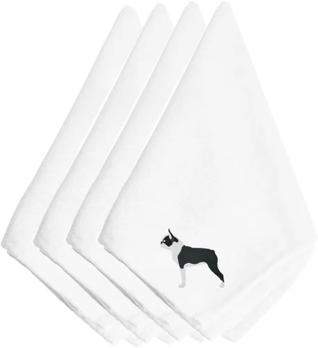 Miniatura 11 de Caroline's Treasures BB3448NPKE Affenpinscher - Juego de 4 servilletas bordadas, lavables, suaves, duraderas, servilletas de mesa para hotel