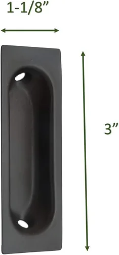 Miniatura 3 de QCAA Tirador rectangular de latón macizo, 3 "x 1-1/8 x3/8, US10B bronce aceitado, ORB 2 paquetes, fabricado en Taiwán
