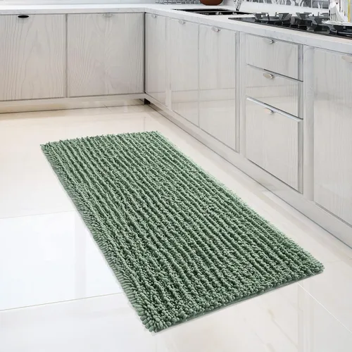 Miniatura 42 de FLOLEOPA Alfombras de Baño de Microfibra de Felpa Suave, Alfombras de Baño Absorbentes Antideslizantes Lavables a Máquina, Tapetes de Baño para Beige