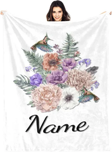 Miniatura 18 de Manta personalizada divertida para amantes de los gatos, manta con nombre personalizado con bonito regalo de gato para personas que aman a