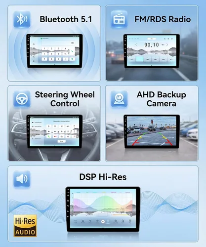 Miniatura 6 de Estéreo de coche Android 15 para Ford F150 2009-2012, Qualcomm 8-Core 4GB+64GB, pantalla táctil QLED de 9 pulgadas, 1280P QLED, CarPlay inalámbrico