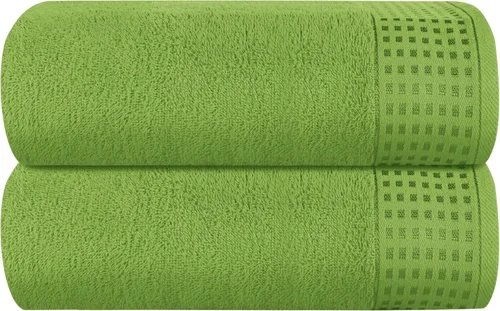 Miniatura 64 de GLAMBURG Juego de 2 toallas de baño de gran tamaño 100% algodón, 28 x 55 pulgadas, ultra suaves, altamente absorbentes, compactas, de secado rápido