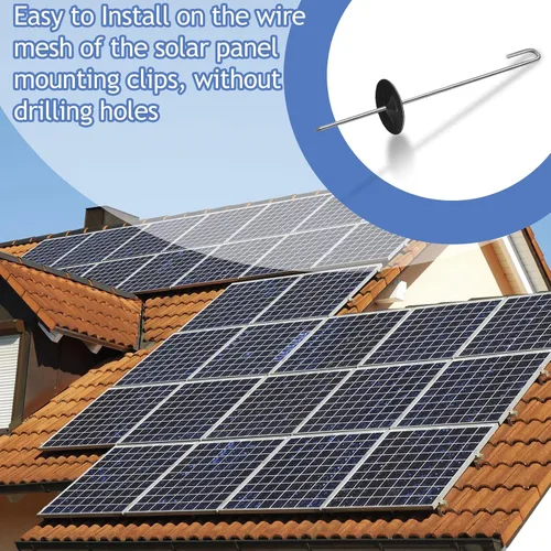 Miniatura 5 de Clips de protección de panel solar, kit de rollo de animales, clips de sujeción de acero inoxidable para panel solar, alambre de pájaro, valla