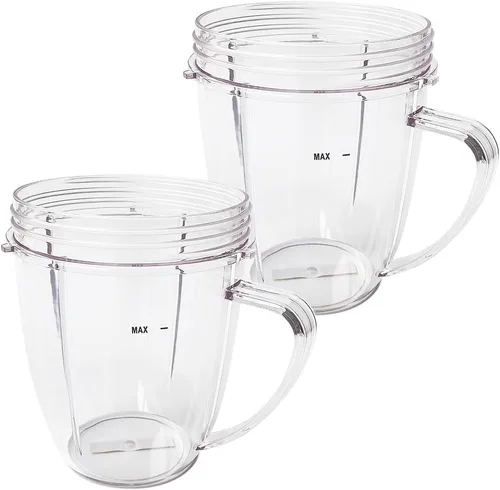 Miniatura 8 de Vasos de repuesto compatibles con licuadora NutriBullet de 600 W y 900 W (2 tazas de 18 onzas)