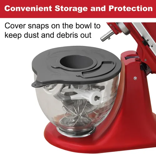 Miniatura 4 de Lawenme KitchenAid K5GB - Cubierta para cuenco de vidrio para batidora de 5 cuartos de galón con cabezal inclinable, protector contra salpicaduras