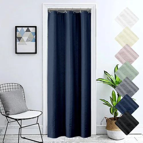 Miniatura 39 de Aiyufeng Moga - Cortina de ducha verde salvia, cortinas de ducha texturizadas en relieve 3D para baño, cortina de baño de tela de poliéster de lujo