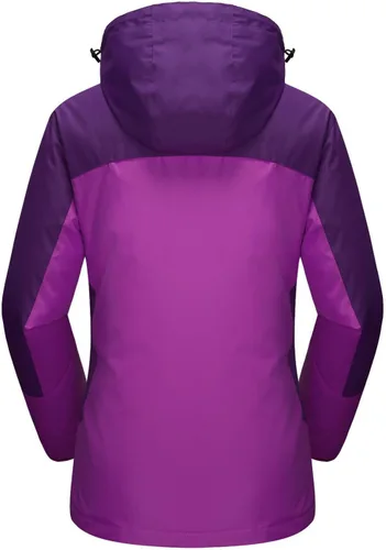 Miniatura 2 de MAGCOMSEN - Chamarra de esquí 3 en 1 para mujer, con forro interior de vellón, chamarra tipo parca resistente al viento e impermeable