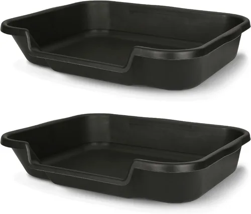 Miniatura 38 de KittyGoHere - Caja de arena para gatos mayores, sartén pequeña con cuchara jumbo de mango largo, caja de arena para gatos de entrada baja, ligera