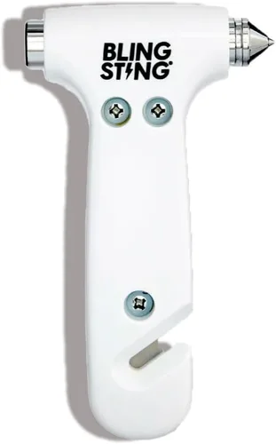 Miniatura 9 de BLINGSTING Martillo de seguridad – Herramienta de escape automotriz de emergencia con rompeventanas, cortador de cinturón de seguridad y correa oro