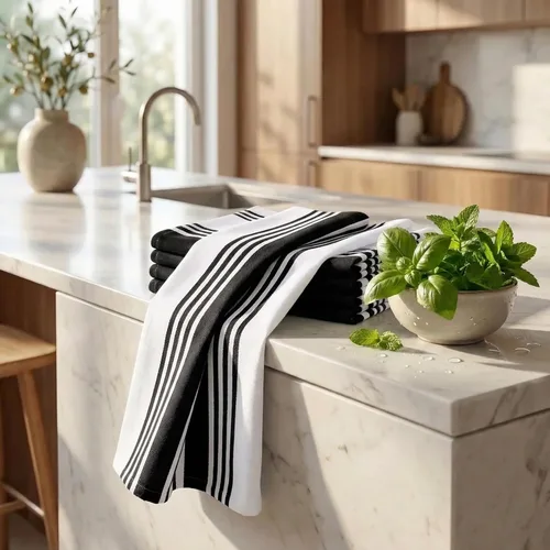 Miniatura 6 de Urban Villa Toallas de cocina 100% algodón, paquete de 6, altamente absorbentes, de secado rápido, súper suaves, de primera calidad, para cocina