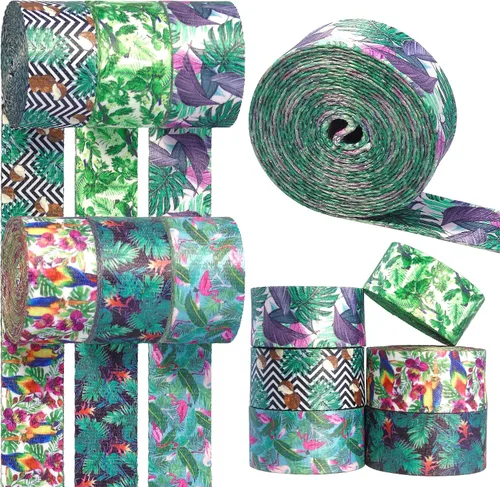 Miniatura 10 de 6 rollos de correas de nailon bohemio de 1.5 pulgadas, correas para bolso, correas para mochilas, correas de nailon con patrones para cinturón